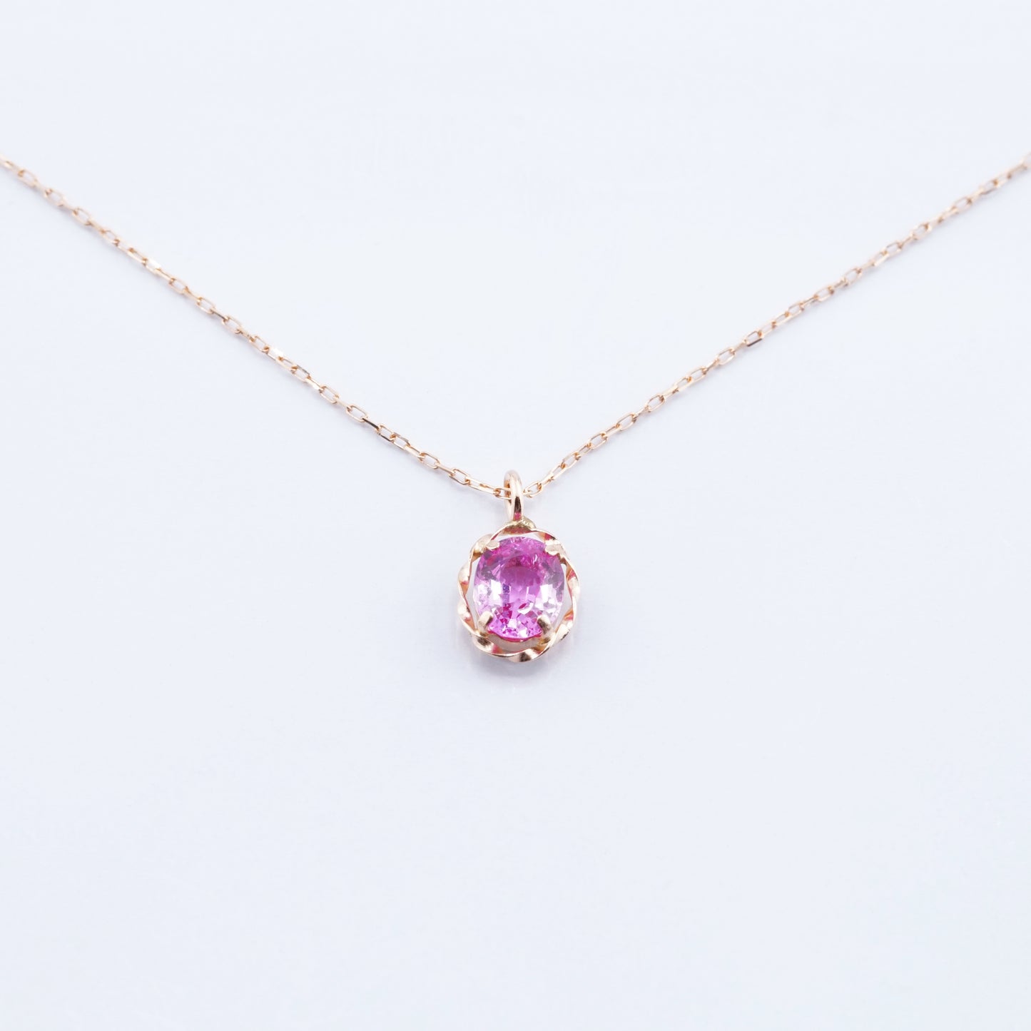 PENDANT - K18PG イゴールド ピンクサファイア ネックレス(R506IB005)