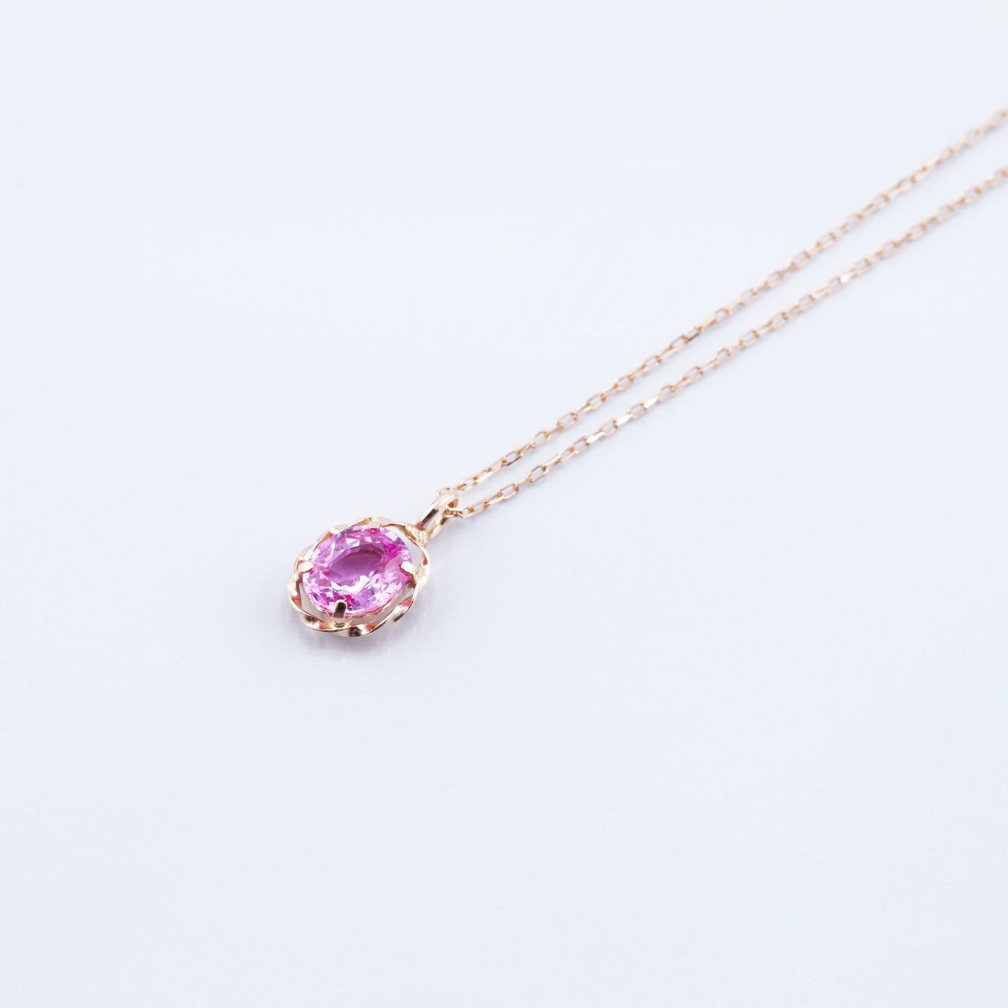 PENDANT - K18PG イゴールド ピンクサファイア ネックレス(R506IB005)