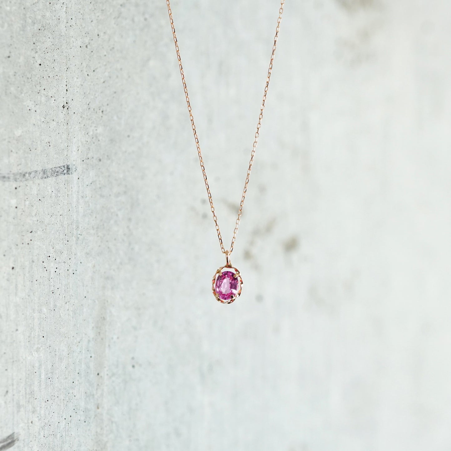 PENDANT - K18PG イゴールド ピンクサファイア ネックレス(R506IB005)