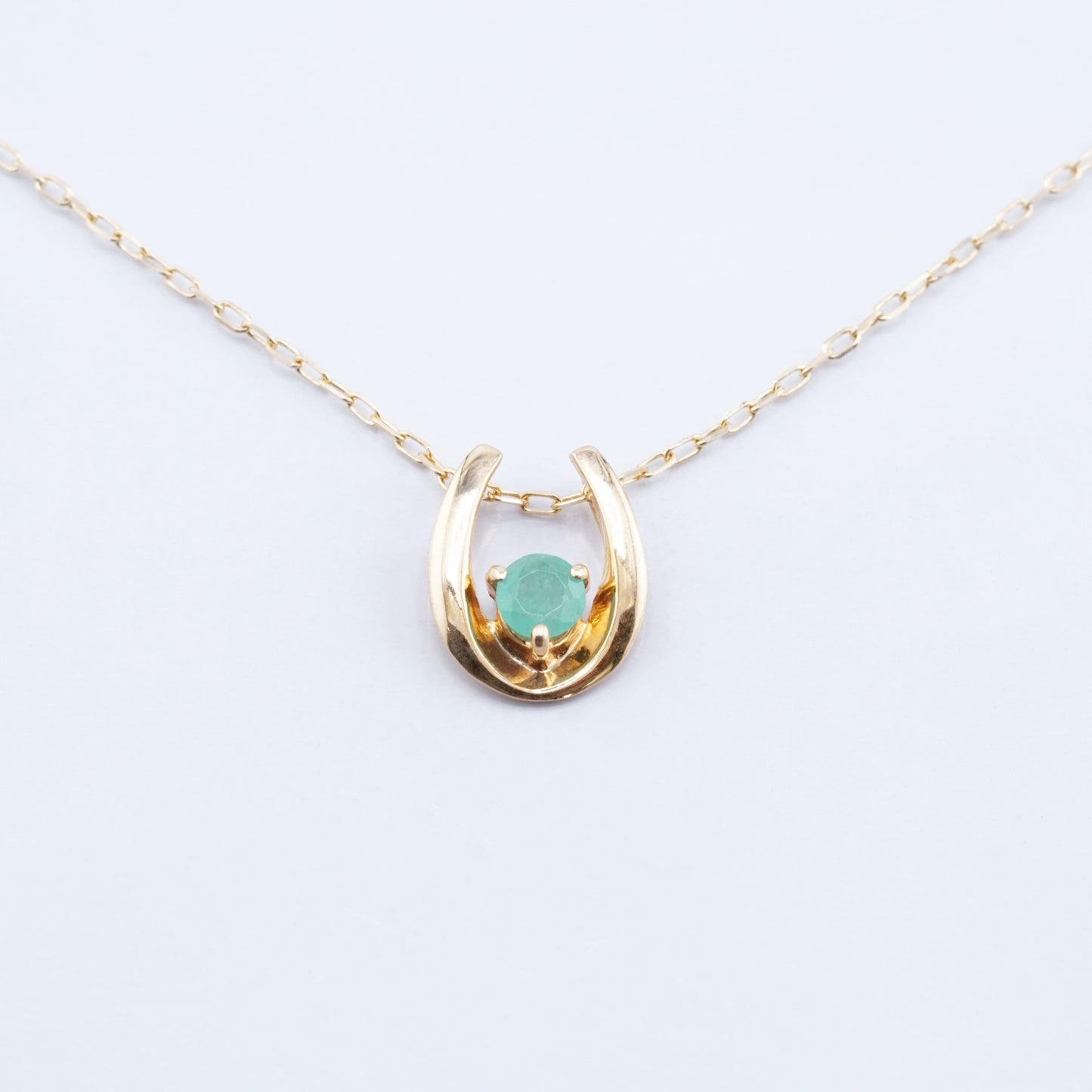 PENDANT - K10YG イエローゴールド エメラルド ネックレス(R601SPB005)