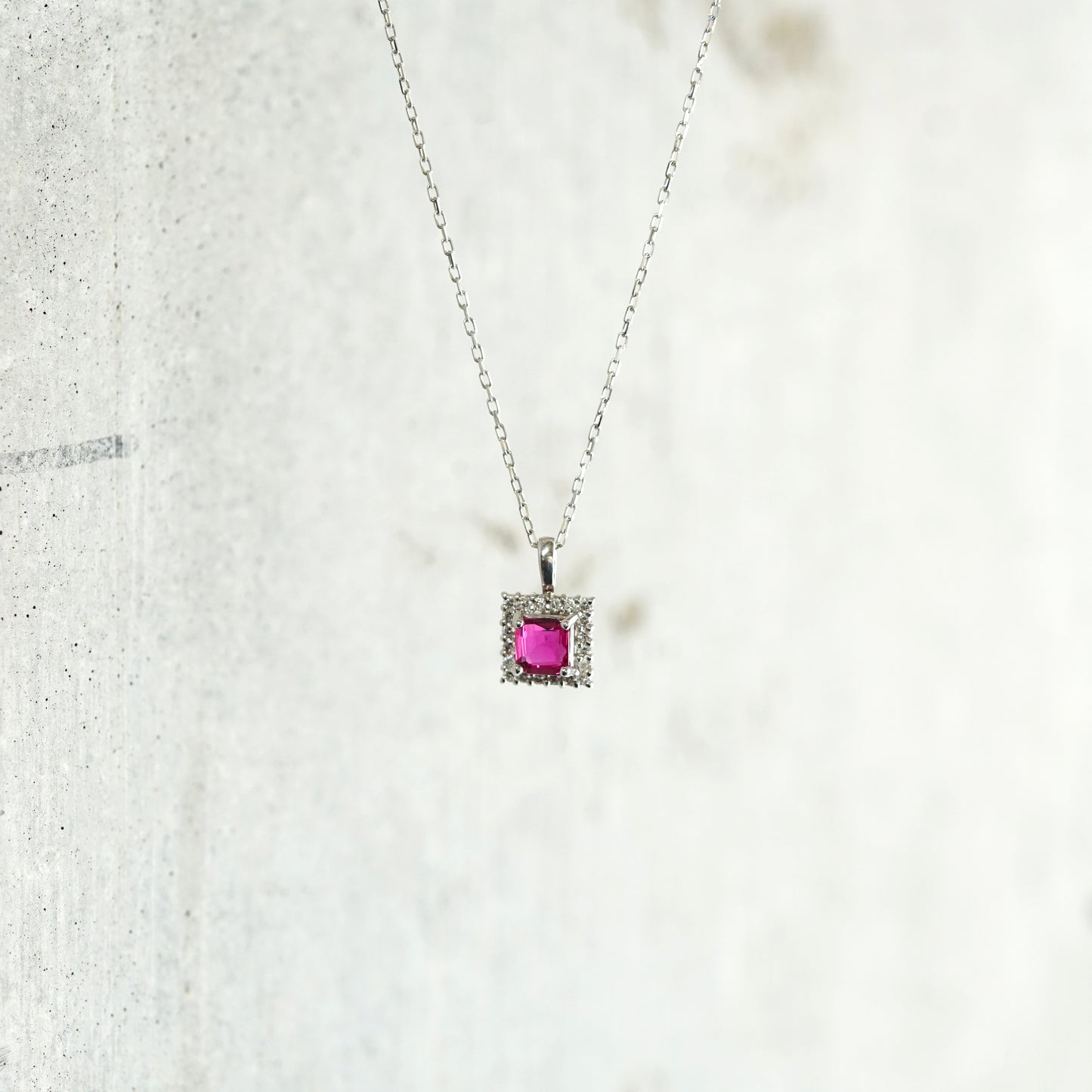 PENDANT - プラチナ900/850 ジュエリー ルビー 色石ネックレス(R607IP003)