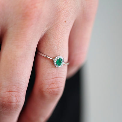 RING - プラチナ900 ジュエリー エメラルド 色石 リング（R607IR003）