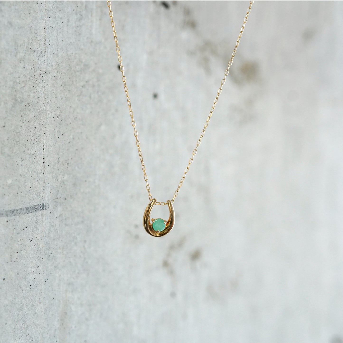 PENDANT - K10YG イエローゴールド エメラルド ネックレス（R601SPB005）