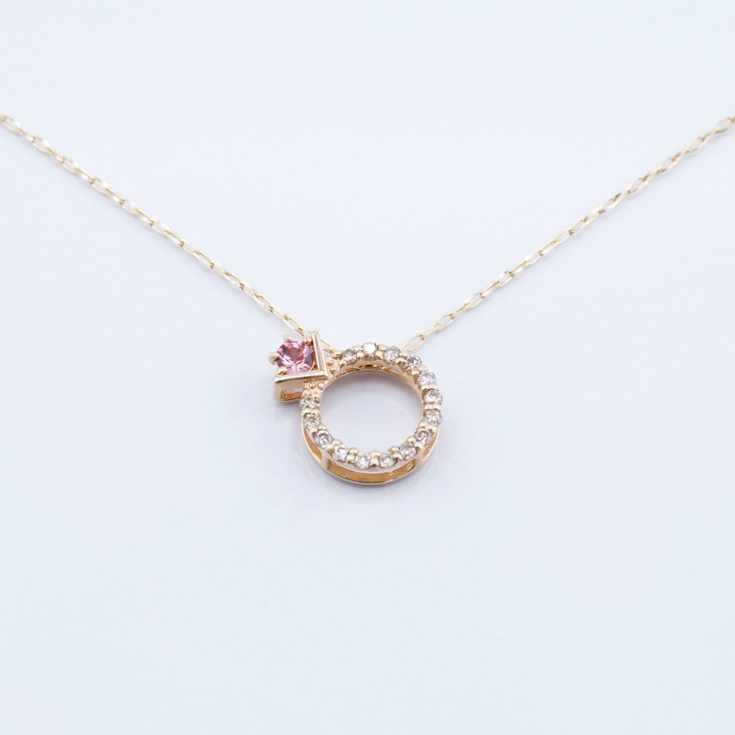 PENDANT - K10YG イエローゴールド トルマリン ネックレス（R601SPB010）